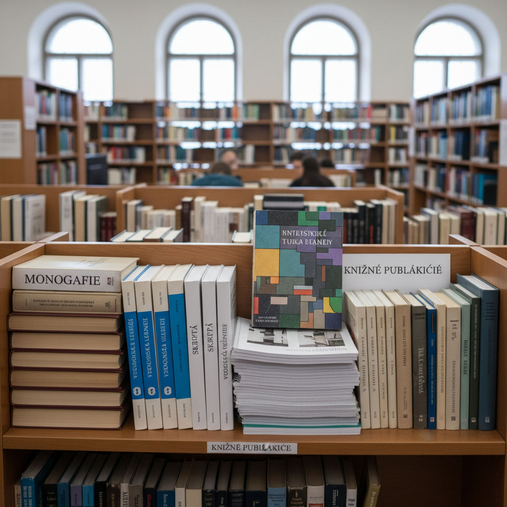 publikácie, odborné články, monografie, vysokoškolské učebnice, skriptá, knižné publikácie